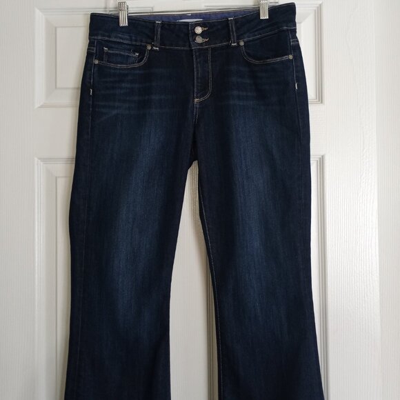 PAIGE Hidden Hills Blue Dark Wash Bootcut Denim Jeans - Picture 3 of 7